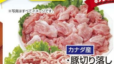 カナダ産 ●豚切り落し 500ｇ