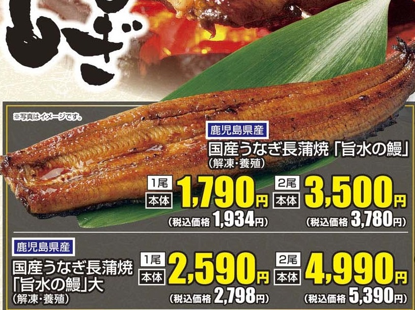 鹿児島県産 ●国産うなぎ長蒲焼(解凍・養殖)「旨水の鰻」大 2尾