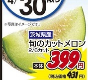 茨城県産 ●旬のカットメロン 2/6カット