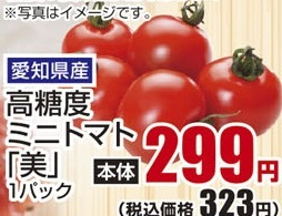 愛知県産 ●高糖度ミニトマト「美」 1パック