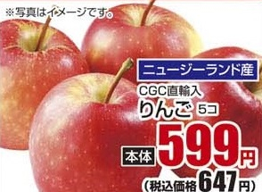 ニュージーランド産 CGC直輸入 ●りんご 5個