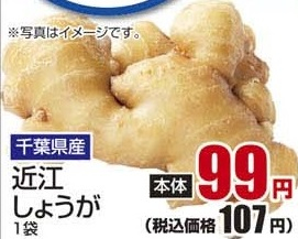 千葉県産 ●近江しょうが １袋