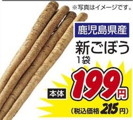鹿児島県産 ●新ごぼう 1袋