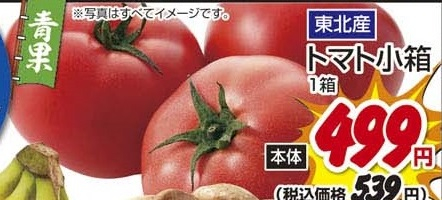 東北産 ●トマト小箱 １箱