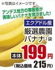 エクアドル産 ●厳選農園バナナ 1袋