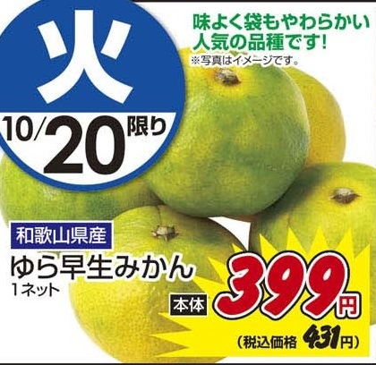 和歌山県産 ●ゆら早生みかん 1ネット